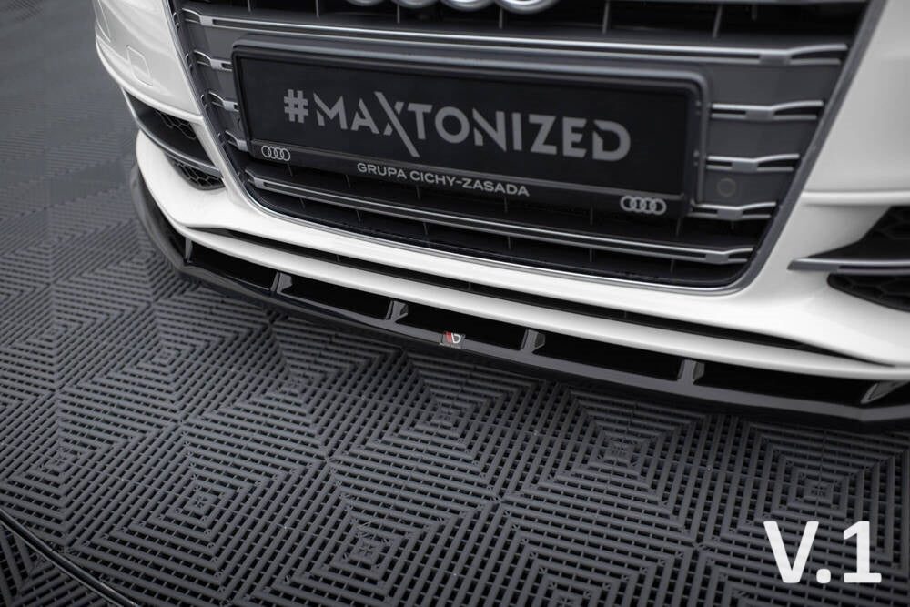Maxton Design Front Splitter Audi S3 / A3 S-Line Sportback / Hatchback 8V - Gloss Black