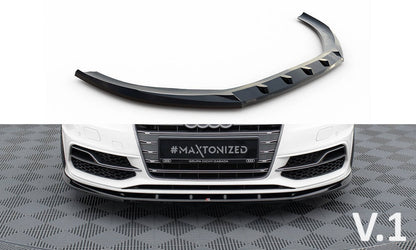 Maxton Design Front Splitter Audi S3 / A3 S-Line Sportback / Hatchback 8V - Gloss Black