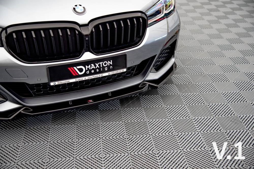 Maxton Design Répartiteur Avant BMW 5 G30 Facelift M-Pack - Noir Brillant