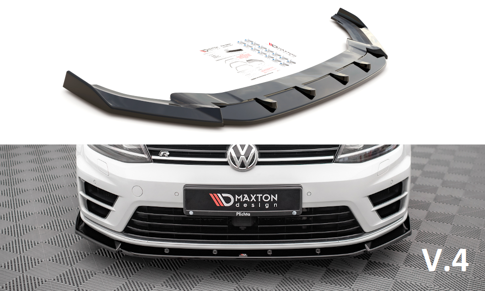 Maxton Design Front Splitter Volkswagen Golf R MK7 - Gloss Black