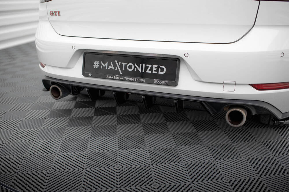 Maxton Design Rear Valance VW Golf MK7 GTI Facelift - Gloss Black