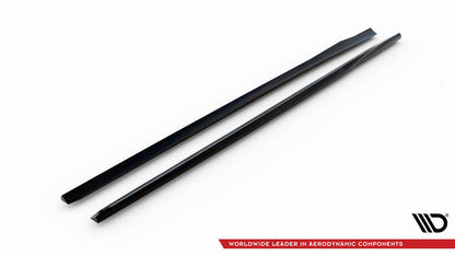 Maxton Design Jupes Latérales Diffuseurs Audi S3 / A3 S-Line Sportback 8V - Noir Brillant
