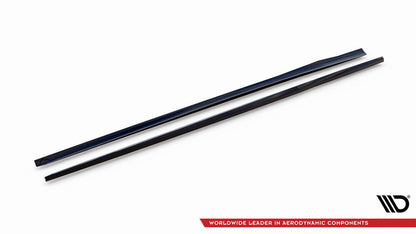 Maxton Design Jupes Latérales Diffuseurs Audi S3 / A3 S-Line Sportback 8V - Noir Brillant