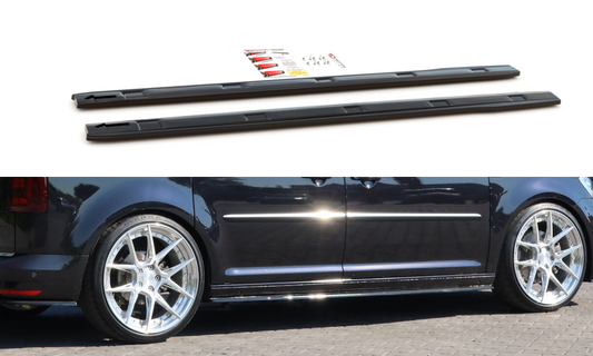 Maxton Design Jupes Latérales Diffuseurs Volkswagen Caddy MK4 - Noir Brillant