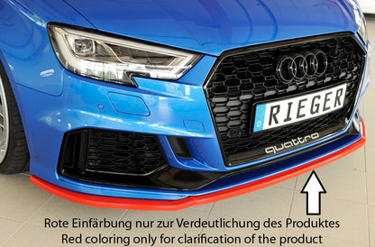 Rieger Front Splitter For Audi RS3 8V Sportback & Sedan Facelift - Gloss Black