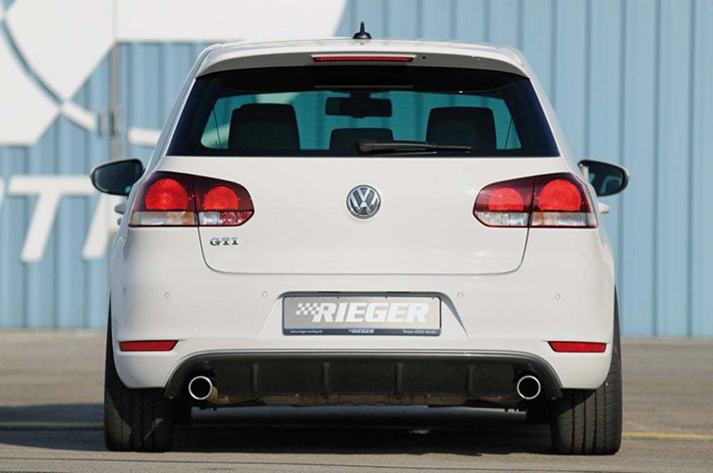 Insert de diffuseur arrière Rieger pour Volkswagen Golf MK6 GTI - Noir brillant
