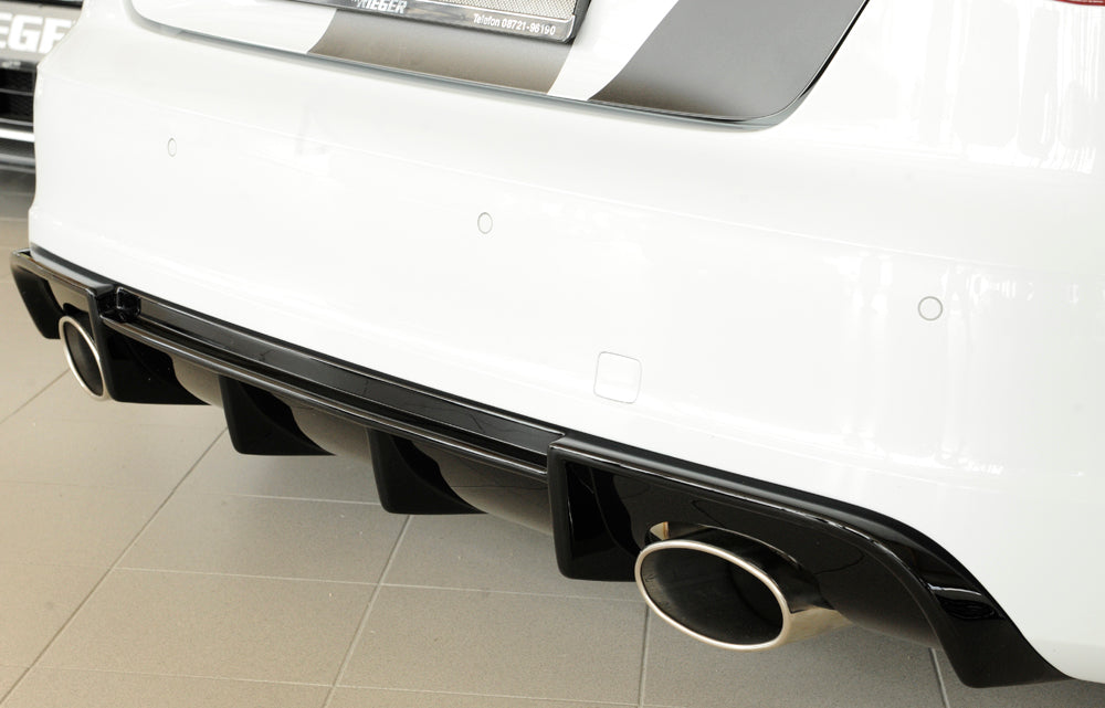 Insert de diffuseur arrière Rieger (look RS3) pour Audi A3/S3 8V Sportback