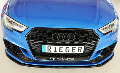 Répartiteur Avant Rieger Pour Audi RS3 8V Sportback &amp; Berline Facelift - Noir Brillant