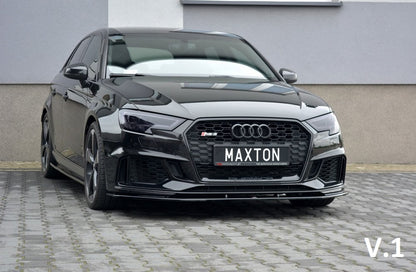 Maxton Design Front Splitter Audi RS3 8V Facelift Sportback - Gloss Black