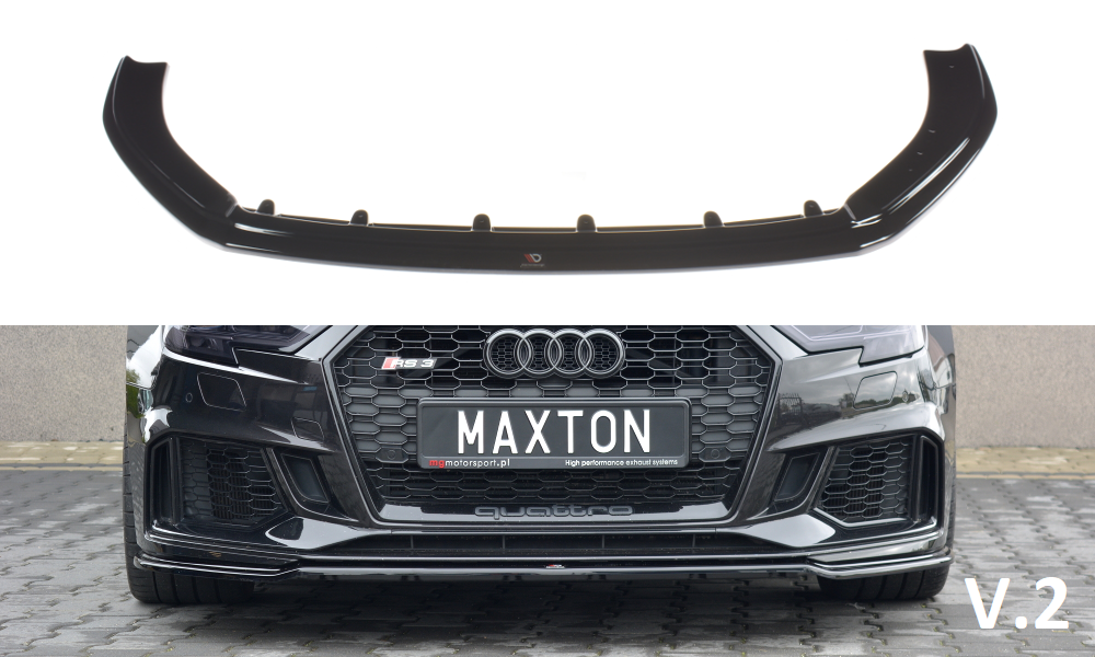 Maxton Design Front Splitter Audi RS3 8V Facelift Sportback - Gloss Black