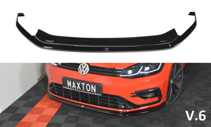 Maxton Design Répartiteur Avant VW Golf MK7.5 R - Noir Brillant