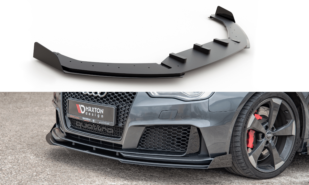 Maxton Design Racing Durability Front Splitter + Flaps Audi RS3 8V Sportback