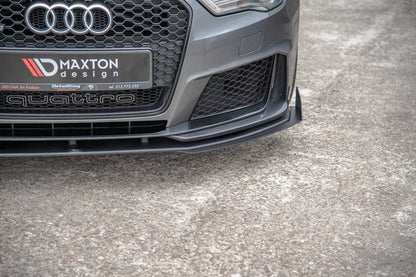 Maxton Design Racing Durability Front Splitter + Flaps Audi RS3 8V Sportback